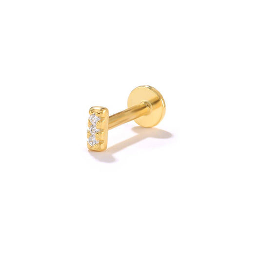 ELLA FLAT BACK EARRING | GOLD