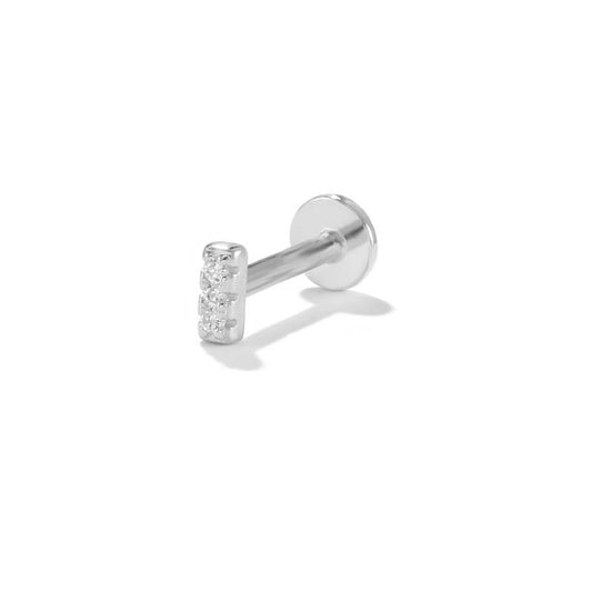 ELLA FLAT BACK EARRING | SILVER