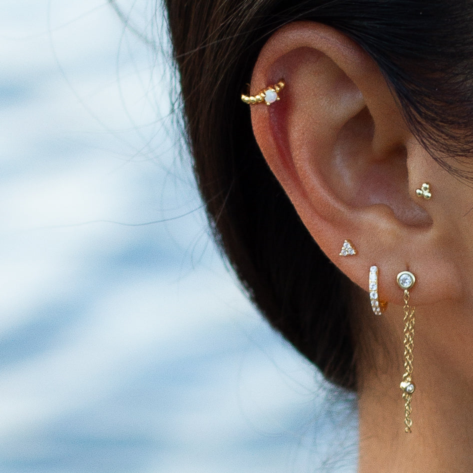 MIA FLAT BACK EARRING | GOLD