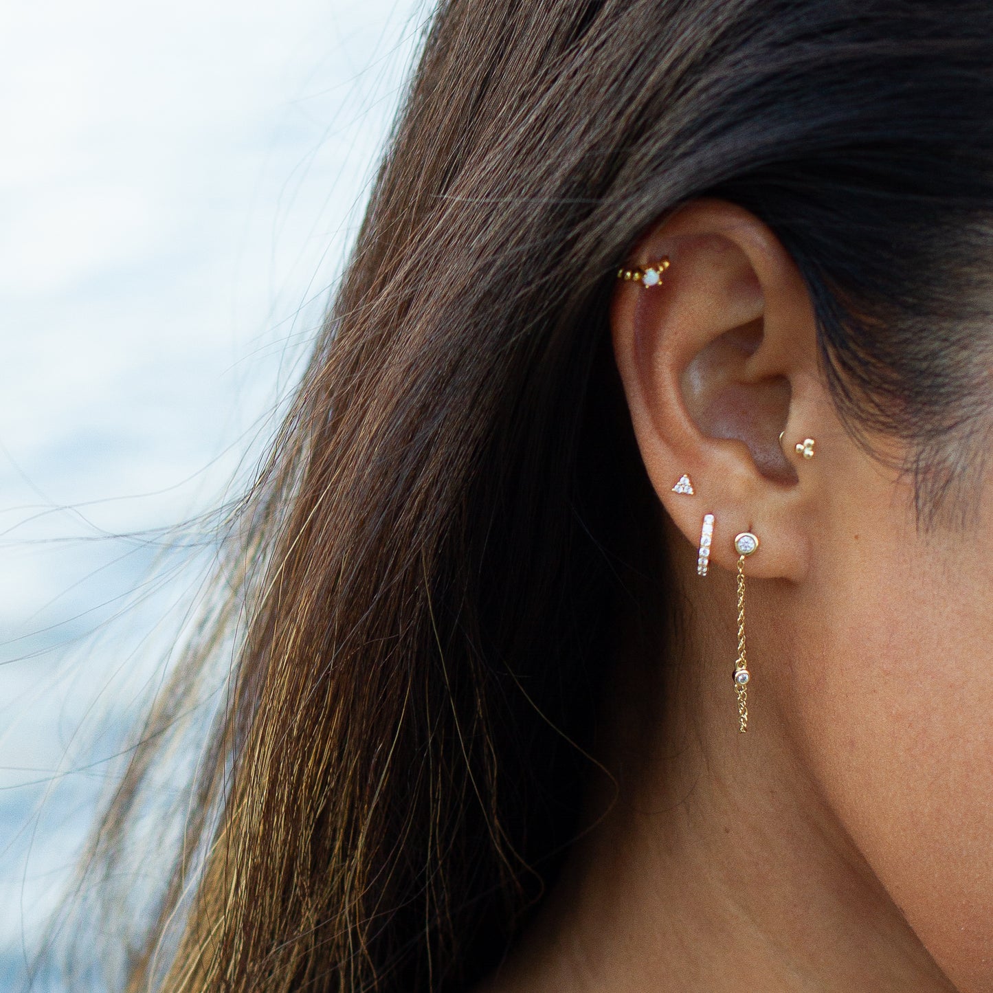 MIA FLAT BACK EARRING | GOLD
