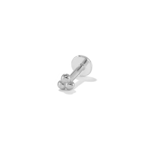MIA FLAT BACK EARRING | SILVER